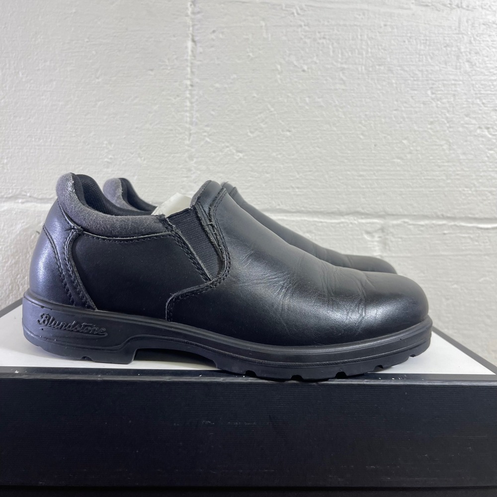 Blundstone Black Leather Loafer Work Shoes Slip On Men's 6.5 UK/7.5 US